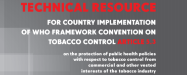 WHO Framework Convention On Tobacco Control Article 5.3