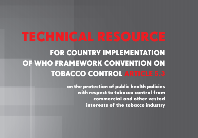WHO Framework Convention On Tobacco Control Article 5.3