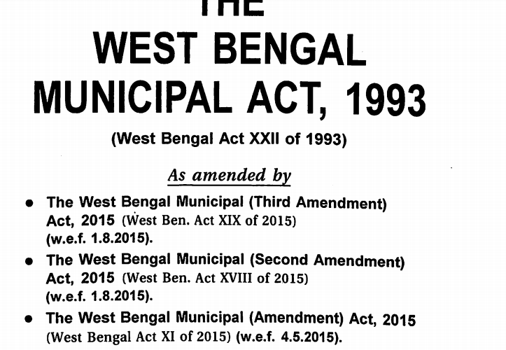 West Bengal Municipal Act